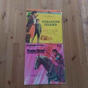 Walt Disney Treasure Island and Robin Hood Vinyl Records Lot